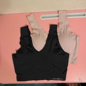 2 Lucky Brand Sports Bras | Black & Dusty Rose Color | Size S | GUC